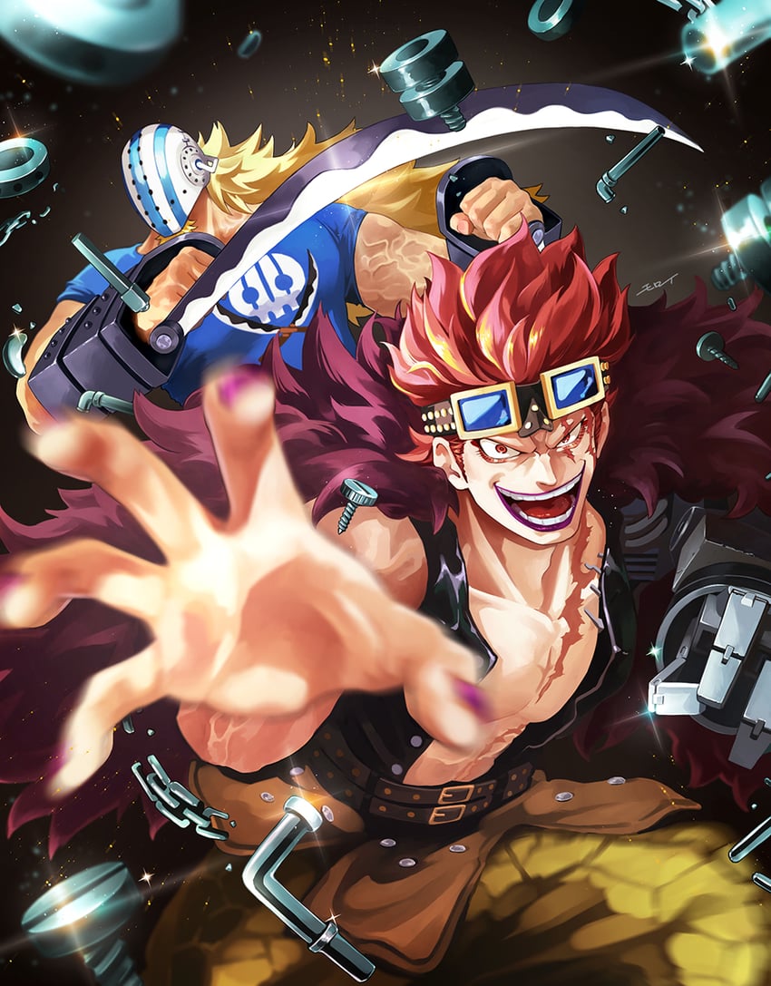 eustass kid and killer (one piece) drawn by moroi