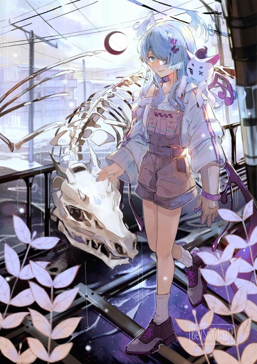 elira pendora and pikl (nijisanji and 1 more) drawn by bevsnailmail