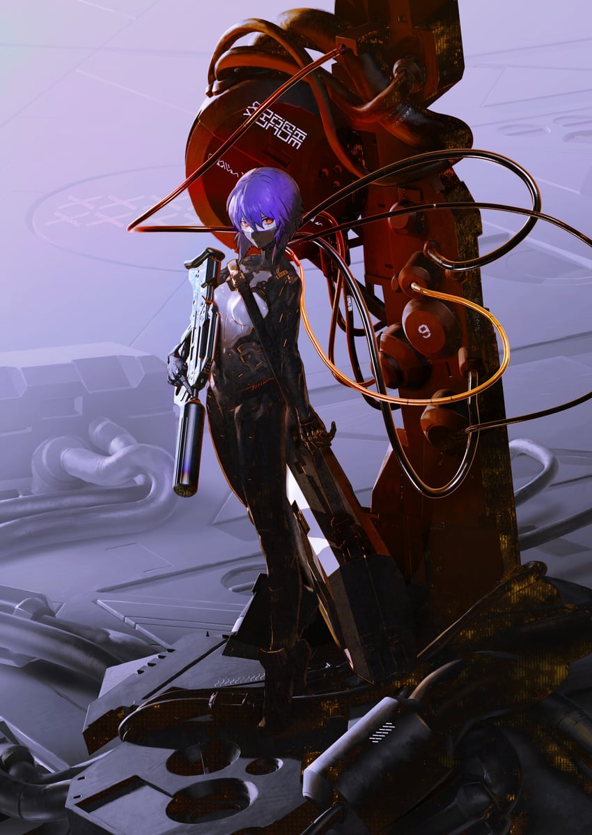 kusanagi motoko (ghost in the shell and 1 more) drawn by huke