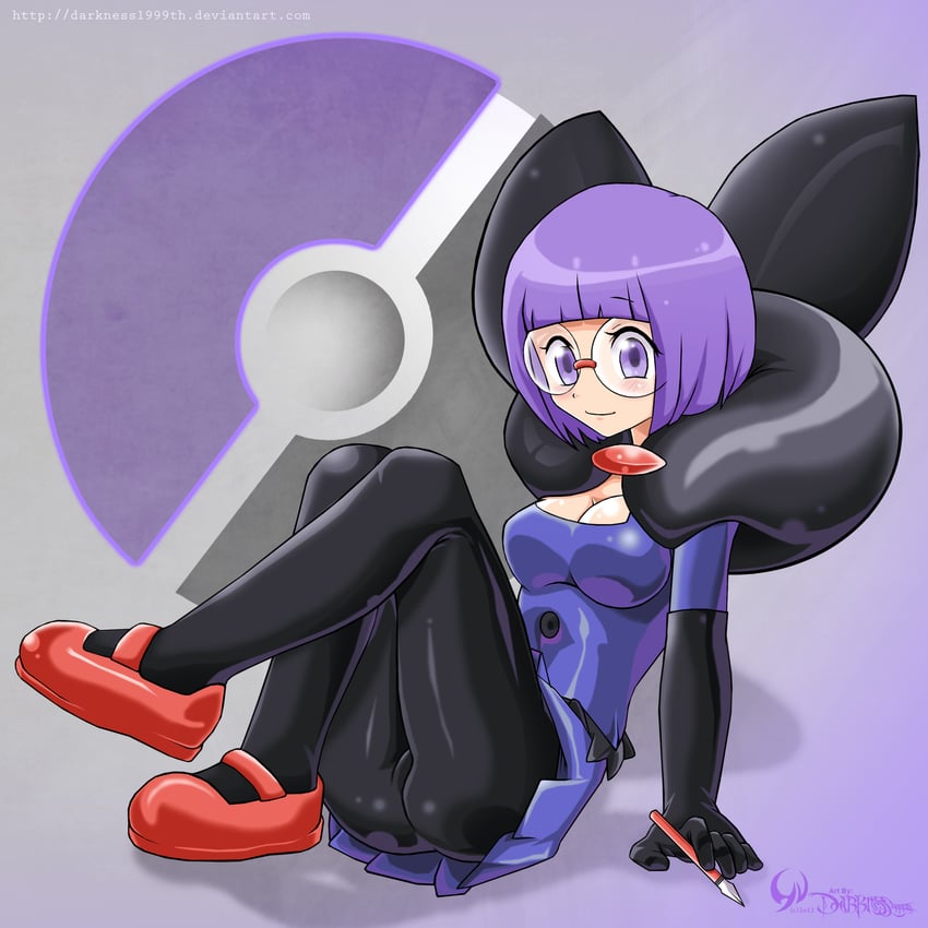 shauntal (pokemon and 1 more) drawn by darkness1999th