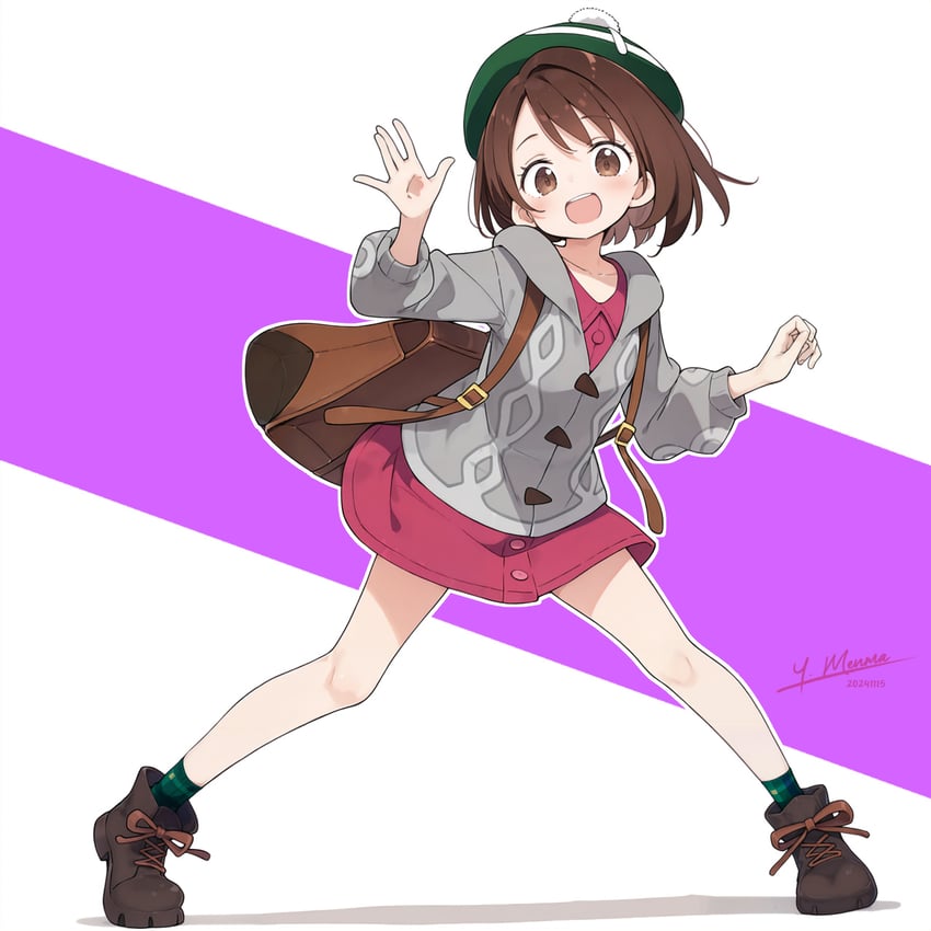gloria (pokemon and 1 more) drawn by yuusha_menma
