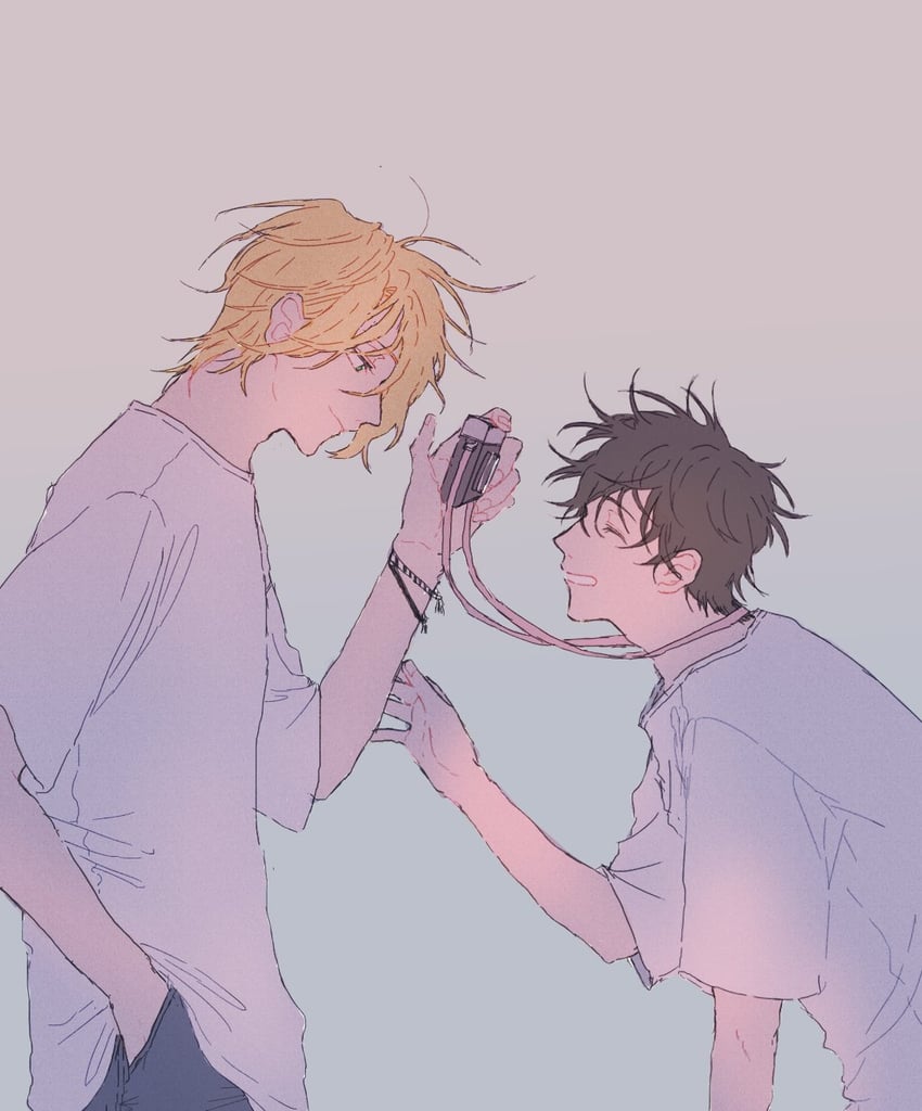 ash lynx and okumura eiji (banana fish) drawn by a_co_pi