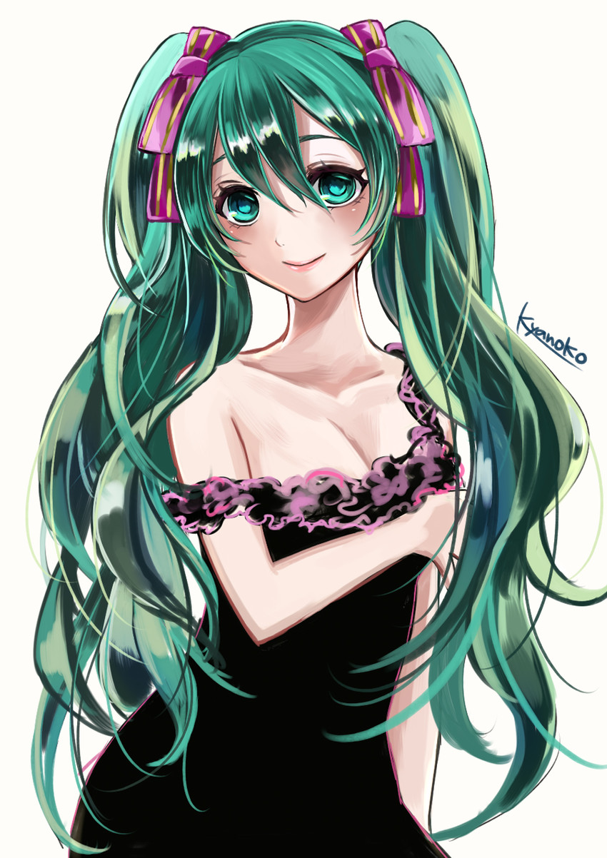 hatsune miku (vocaloid and 1 more) drawn by kyanoko_(rakalirica)