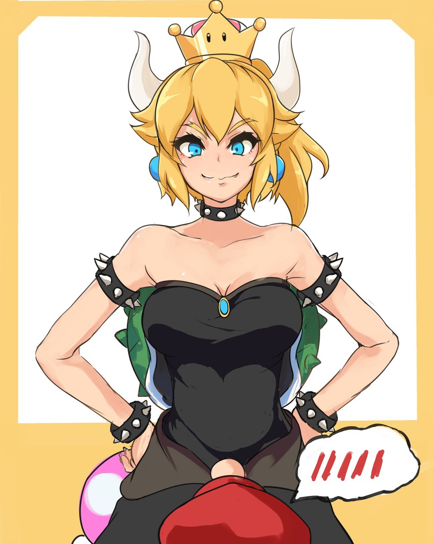 mario and bowsette (mario and 1 more) drawn by tsunemuku_sakami