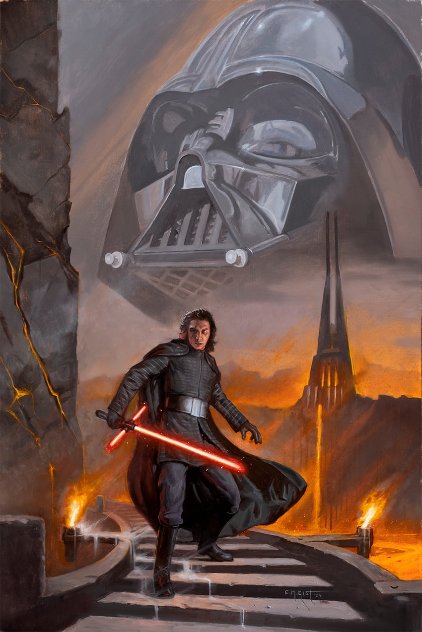 darth vader and kylo ren (star wars) drawn by erik_gist