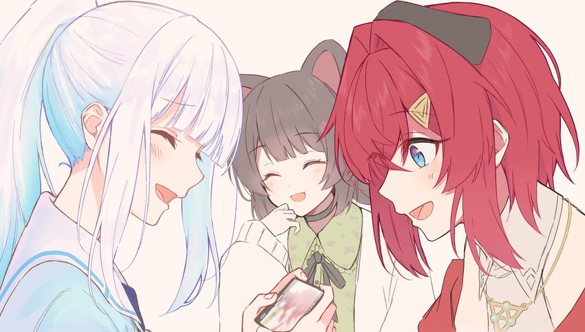 lize helesta, ange katrina, and inui toko (nijisanji) drawn by talunilu_uu3