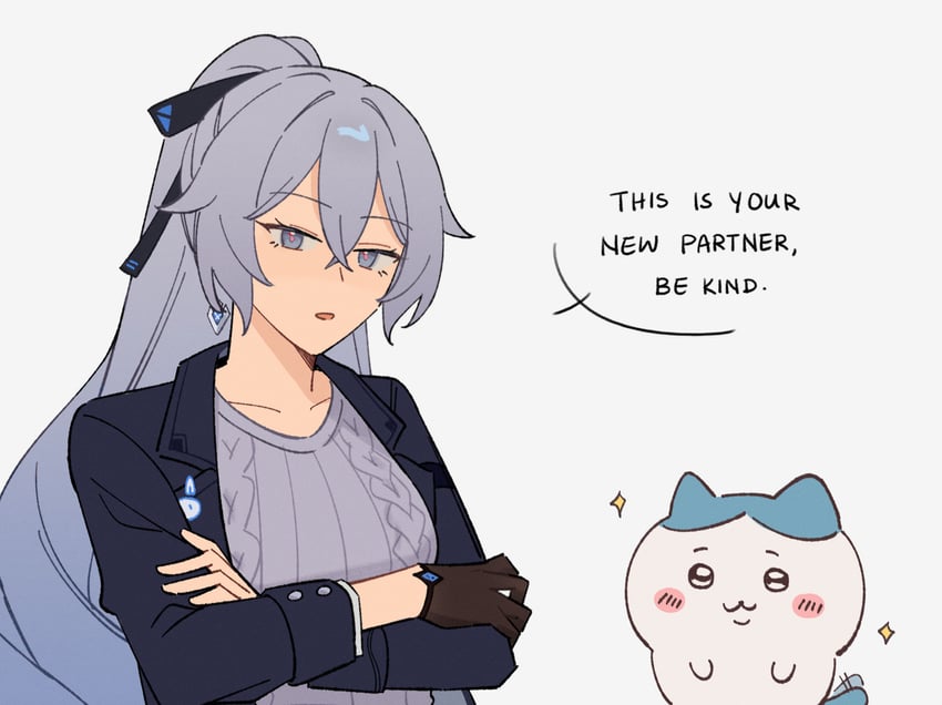 bronya zaychik and hachiware (honkai and 2 more) drawn by rena_(_rrena)
