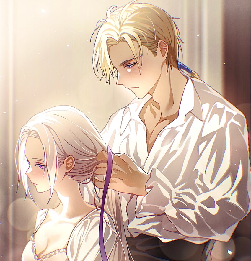 edelgard von hresvelg and dimitri alexandre blaiddyd (fire emblem and 2 more) drawn by soma_otakuu