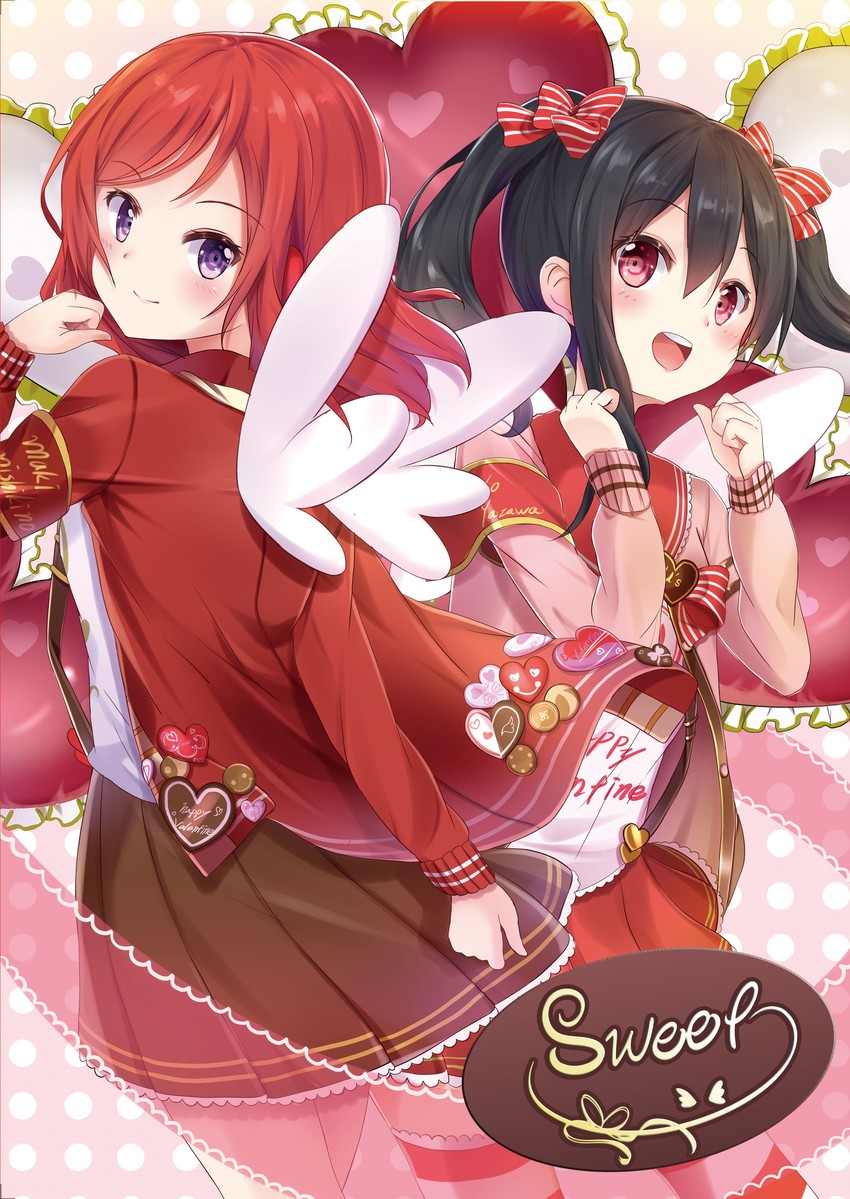 nishikino maki and yazawa nico (love live! and 2 more) drawn by karumayu