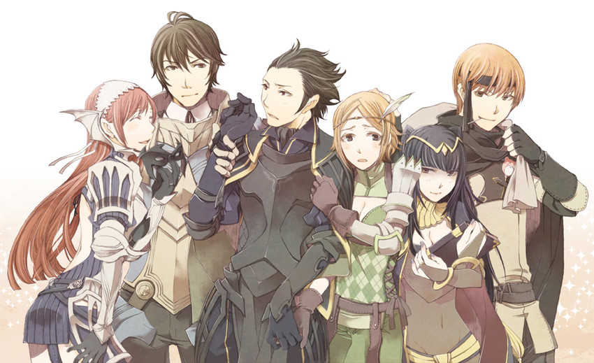 tharja, noire, cherche, gaius, frederick, and 1 more (fire emblem and 1 more) drawn by osanai_satoru