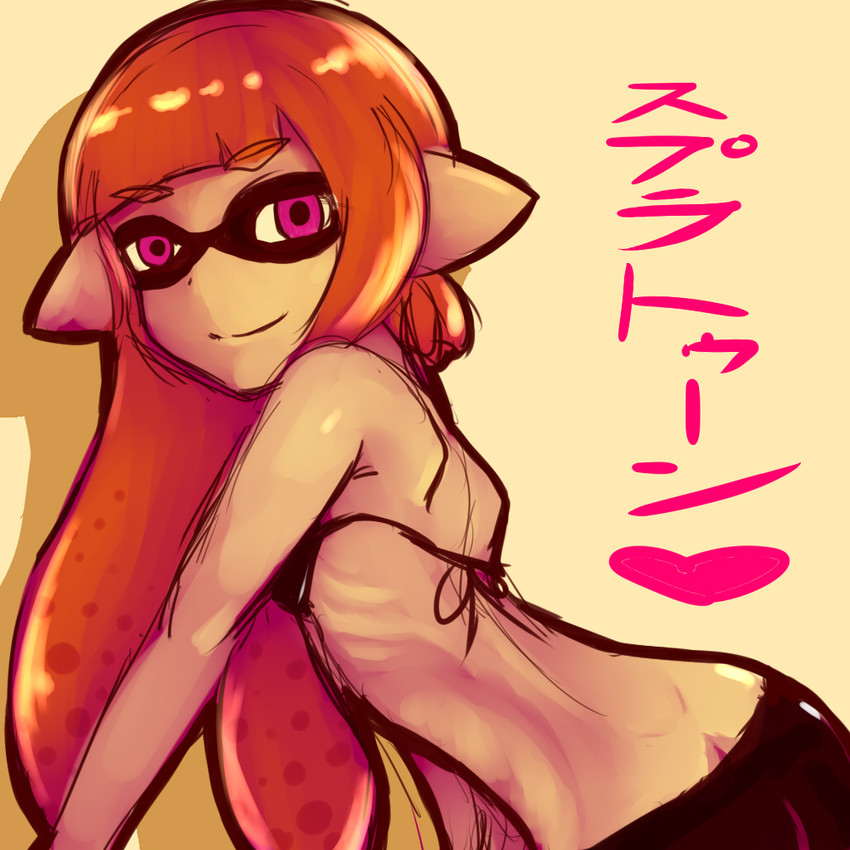 inkling player character and inkling girl (splatoon and 1 more) drawn by tenteco_(covamin)