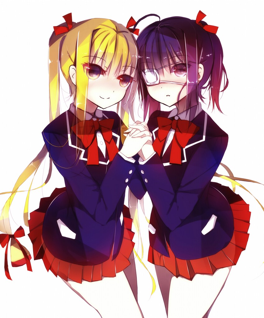 takanashi rikka and dekomori sanae (chuunibyou demo koi ga shitai!) drawn by senya_fuurin