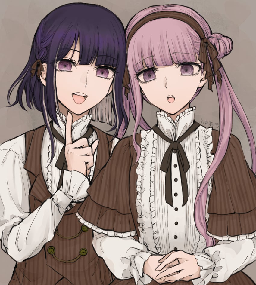 tsukumo kako and tsukumo ima (the hundred line -last defense academy-) drawn by furea_(sfelarde)