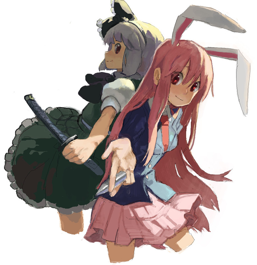 konpaku youmu and reisen udongein inaba (touhou) drawn by gigi_(graffitistelle) and kazune_(baumkuchen)