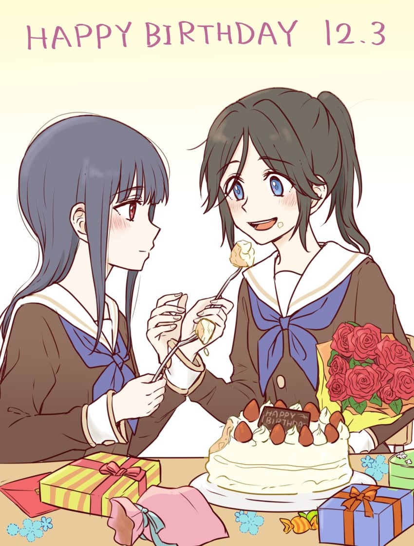 yoroizuka mizore and kasaki nozomi (hibike! euphonium and 1 more) drawn by timonkomonko