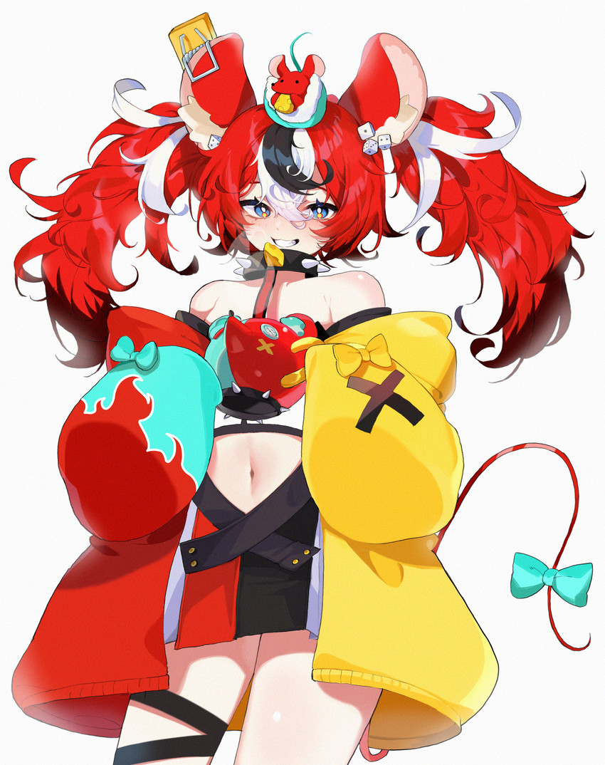 hakos baelz and mr. squeaks (hololive and 1 more) drawn by rima_(0136)