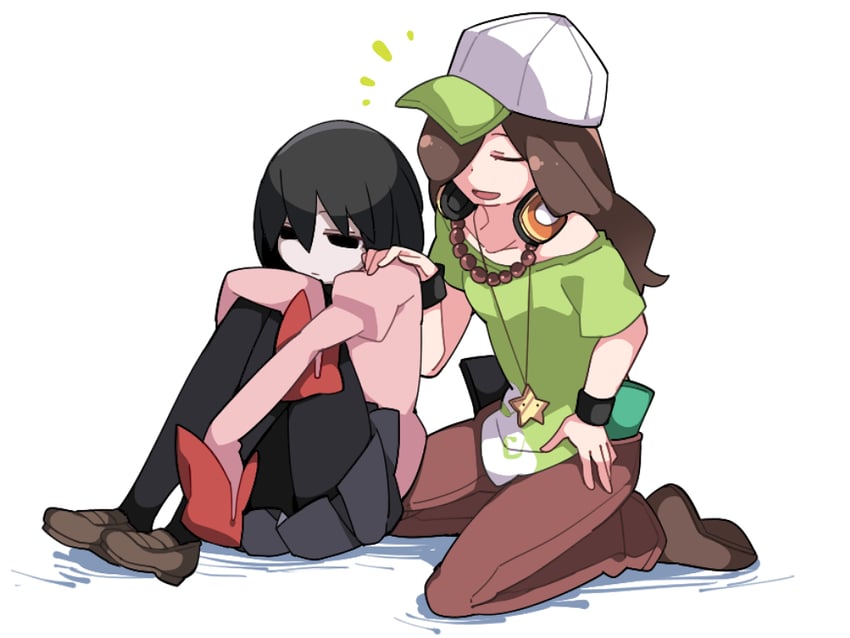 oshino ougi and gaen izuko (monogatari) drawn by hammer_(sunset_beach)