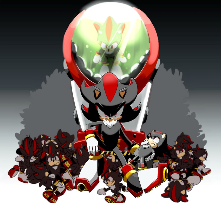 shadow the hedgehog (sonic and 1 more) drawn by omiya599