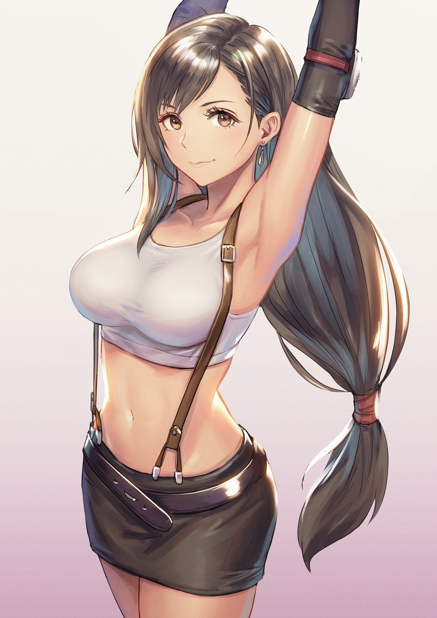 tifa lockhart (final fantasy and 1 more) drawn by anbe_yoshirou