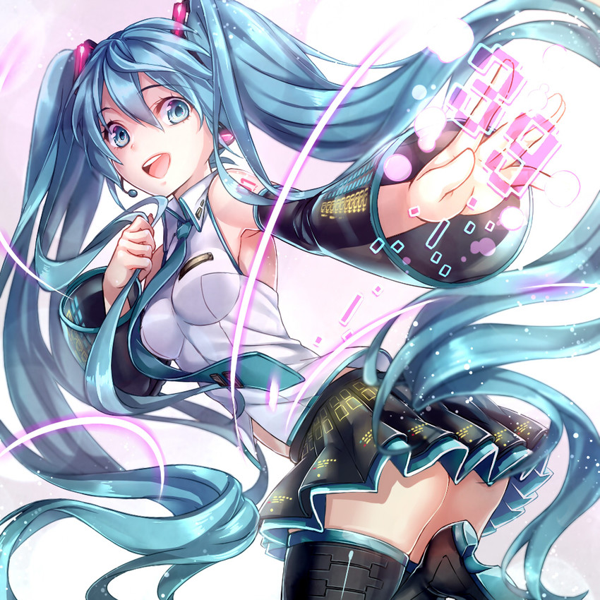hatsune miku (vocaloid) drawn by iria_(yumeirokingyo)