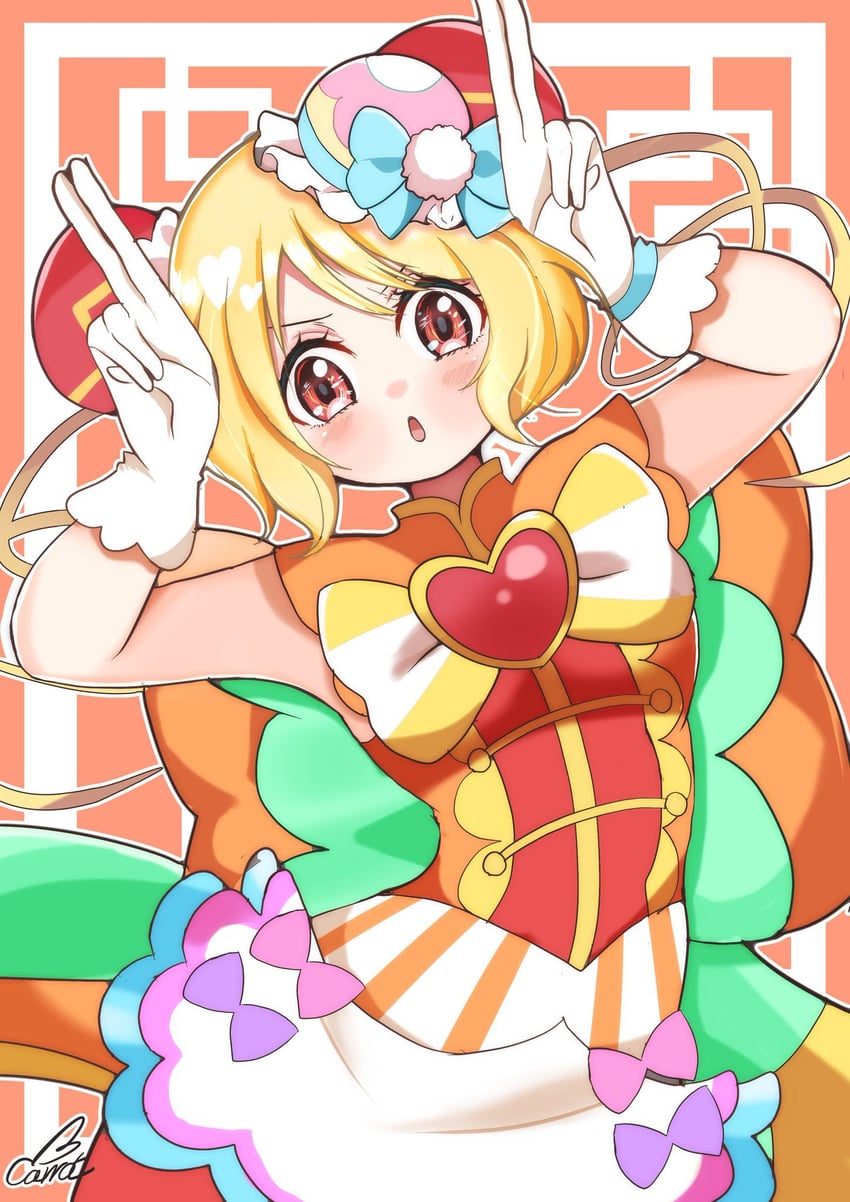 hanamichi ran and cure yum-yum (precure and 1 more) drawn by carrot_summer
