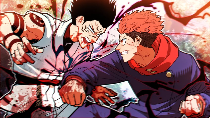 itadori yuuji and ryoumen sukuna (jujutsu kaisen) drawn by thirdphp