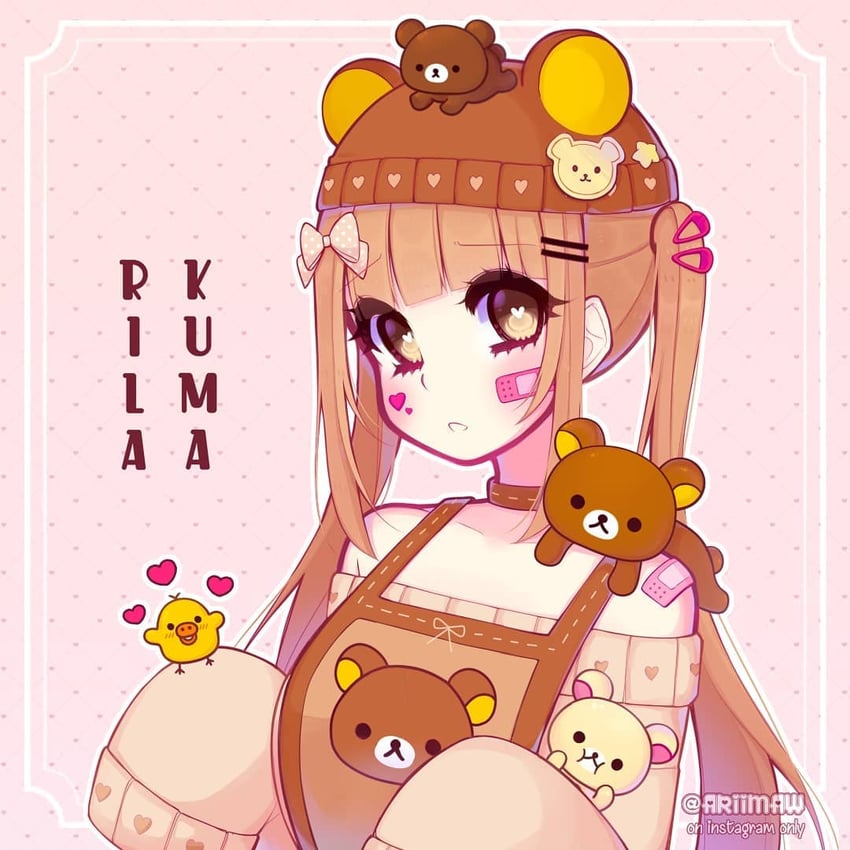 rilakkuma, korilakkuma, and kiiroitori (san-x) drawn by ariimaw