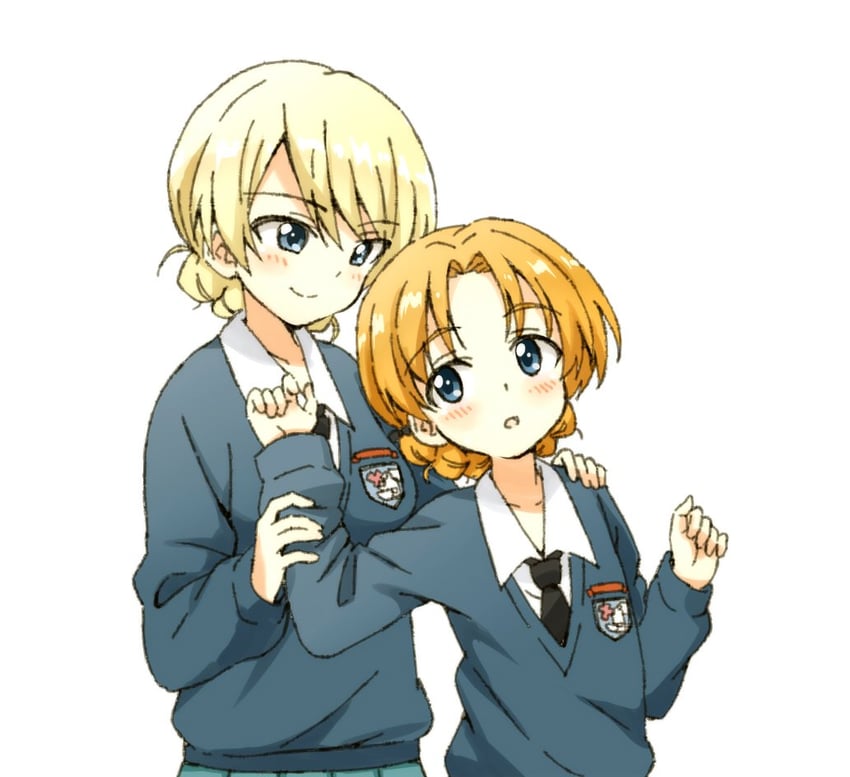darjeeling and orange pekoe (girls und panzer) drawn by hatopoo_(beach7pijon)