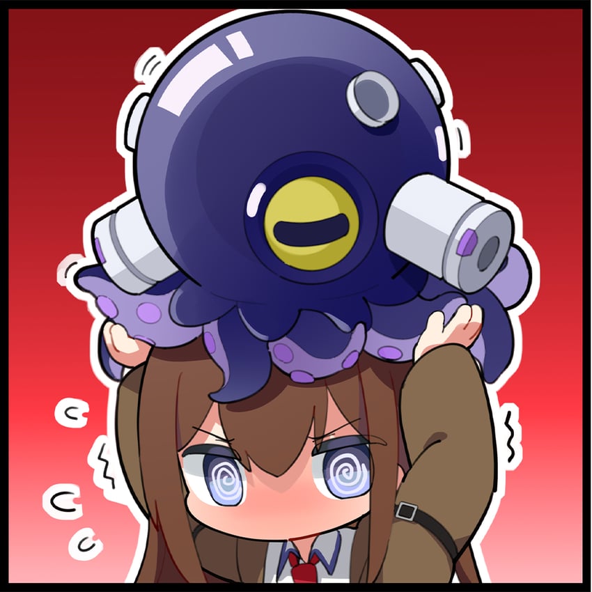 makise kurisu and diminutive entropic (girls' frontline and 2 more)