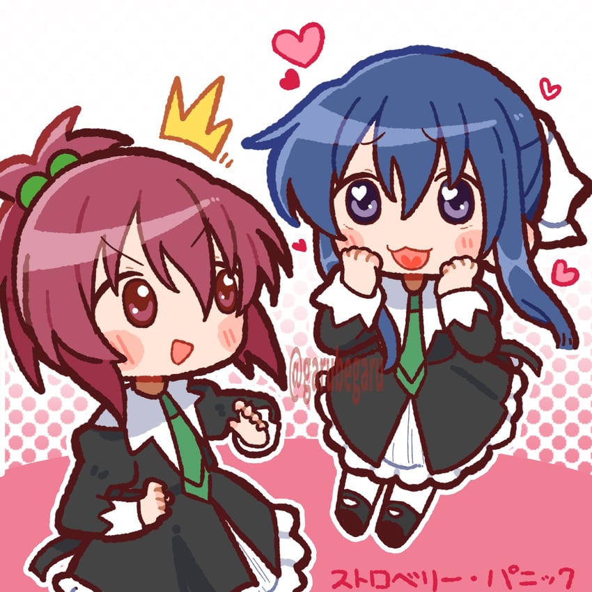 aoi nagisa and suzumi tamao (strawberry panic!) drawn by henyomen