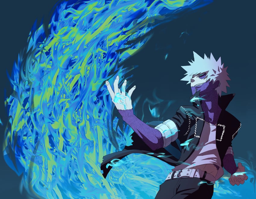 dabi and todoroki touya (boku no hero academia) drawn by sssiii7610