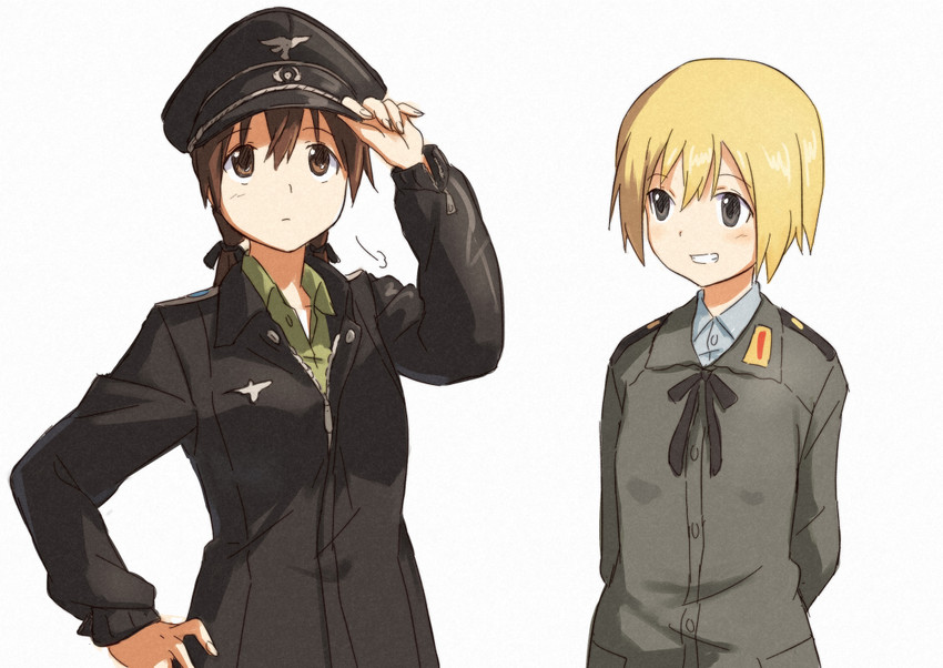 erica hartmann and gertrud barkhorn (world witches series and 1 more) drawn by shibasaki_shouji