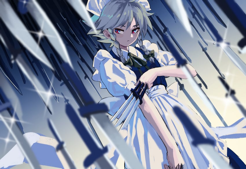izayoi sakuya (touhou and 1 more) drawn by tuck_(tuck23978434)