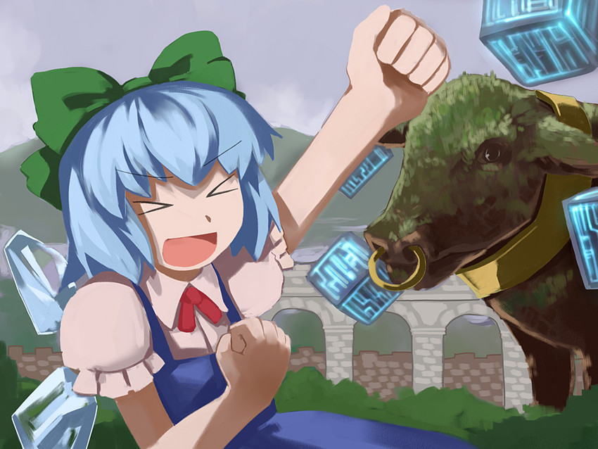 cirno and mary (touhou and 1 more) drawn by hirosato