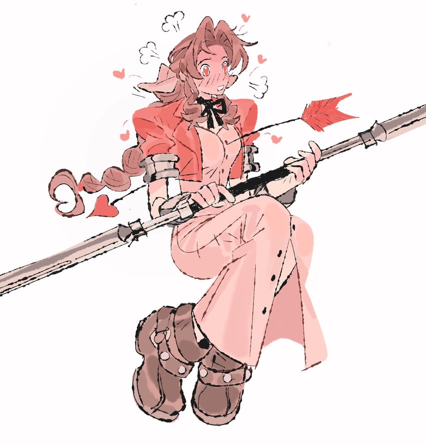 aerith gainsborough (final fantasy and 1 more) drawn by jaysoysaucee