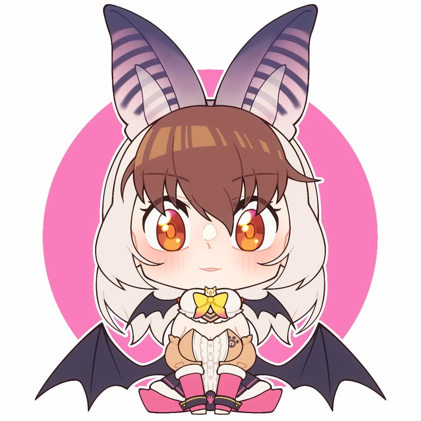 brown long-eared bat (kemono friends and 1 more) drawn by hauru_252