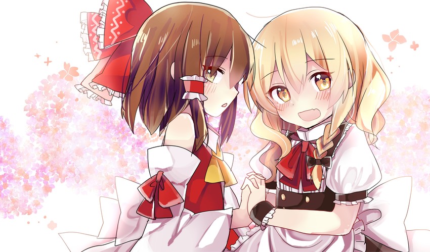 hakurei reimu and kirisame marisa (touhou) drawn by coda_(ankoprpr3700)