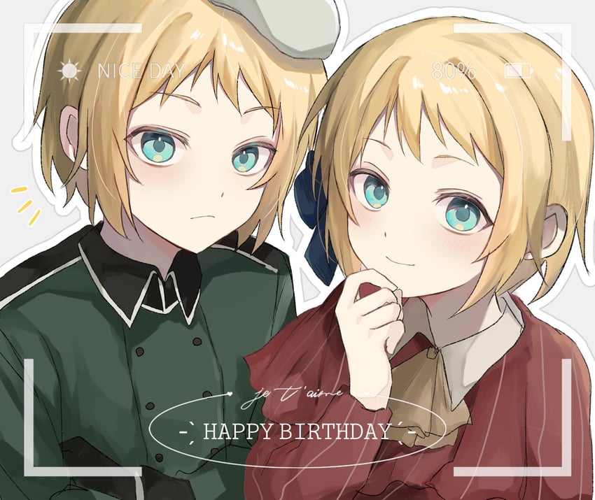 liechtenstein and switzerland (axis powers hetalia) drawn by nikuyasai_askk
