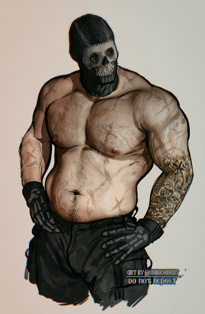 ghost (call of duty and 1 more) drawn by umikochannart