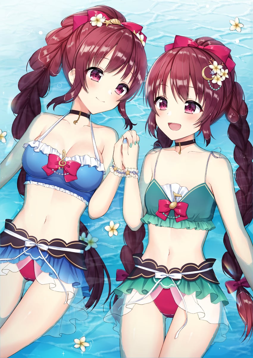 amane tsukuyo and amane tsukasa (mahou shoujo madoka magica and 1 more) drawn by mochiko_(uyu_omochi)