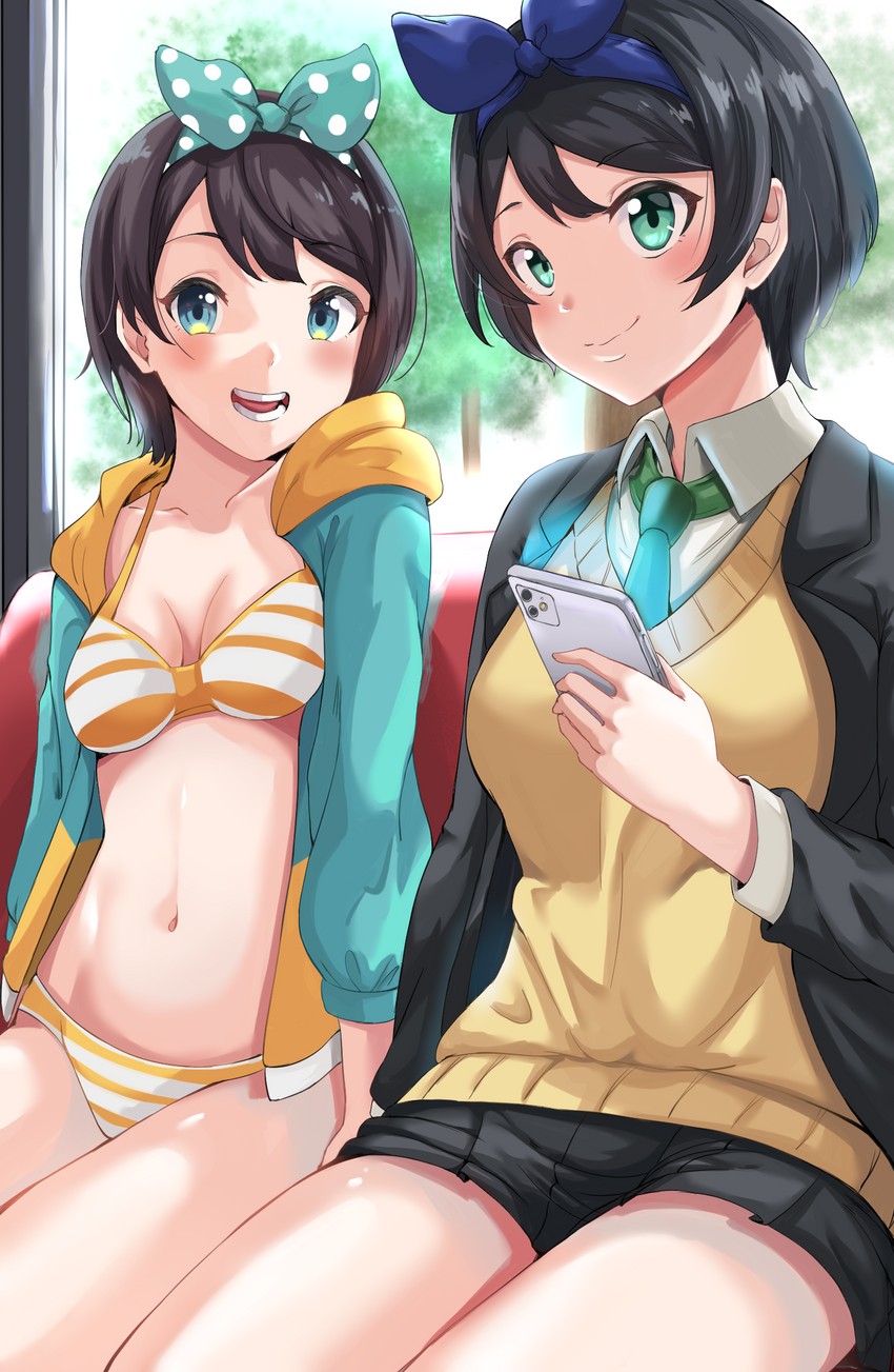 oozora subaru and sarashina ruka (hololive and 1 more) drawn by razzdrawing