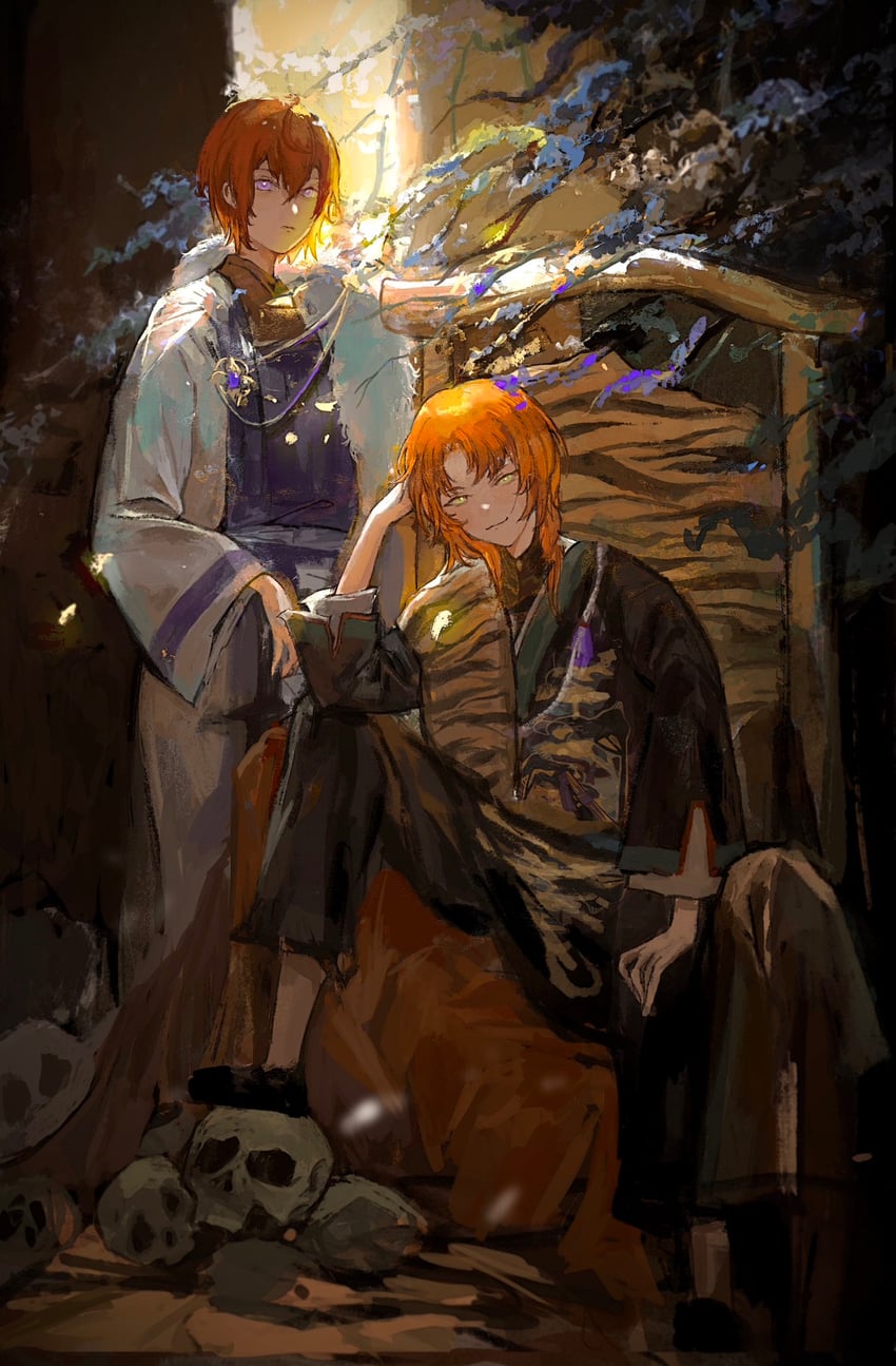 tsukinaga leo and suou tsukasa (ensemble stars!) drawn by mizukurage990