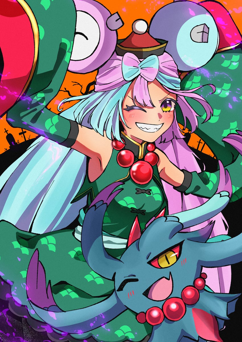 flutter mane and iono (pokemon and 1 more) drawn by banapi0504