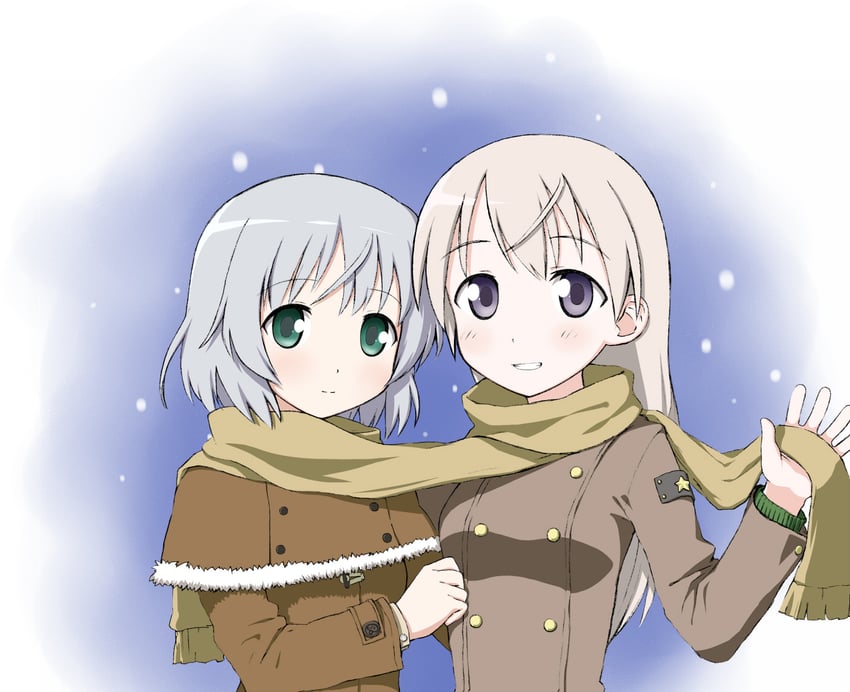 sanya v. litvyak and eila ilmatar juutilainen (world witches series and 1 more) drawn by kinniku_tarou