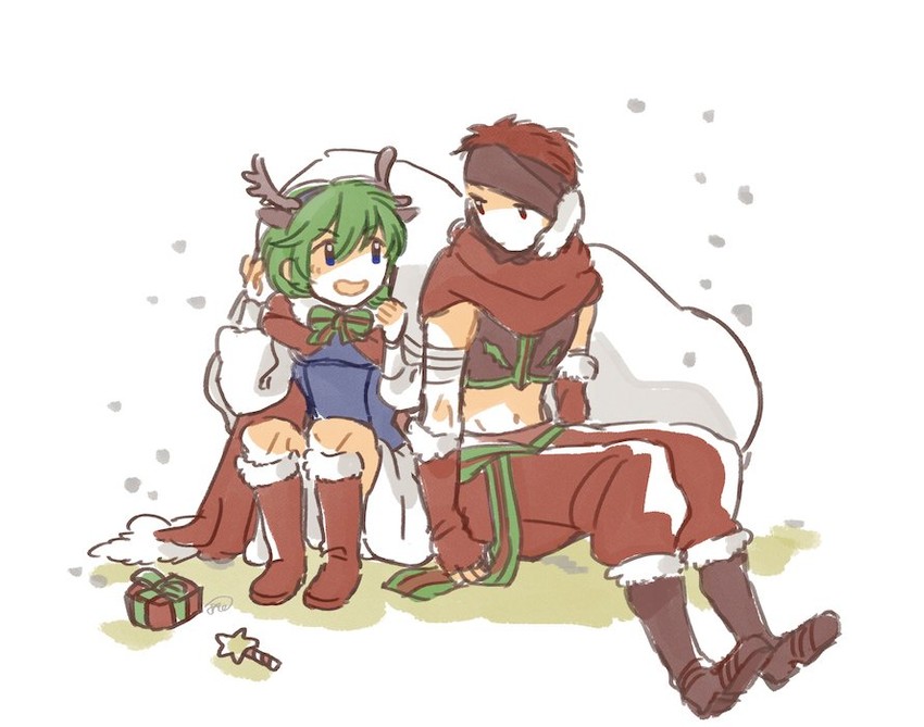 nino and jaffar (fire emblem and 2 more) drawn by murabito_ba
