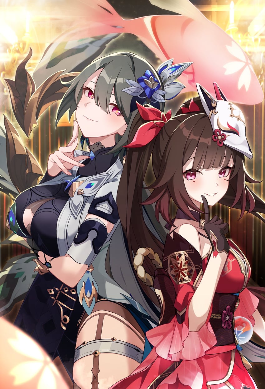 sparkle and vita (honkai and 2 more) drawn by aco_(bearchannel)