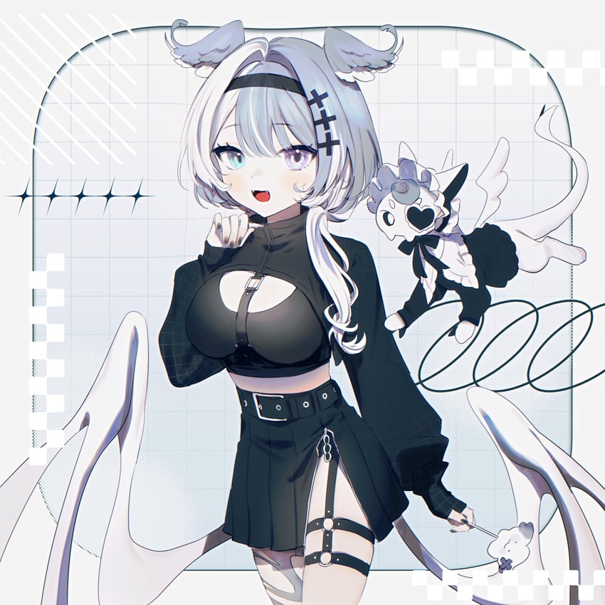 elira pendora and pikl (nijisanji and 1 more) drawn by milkuriem