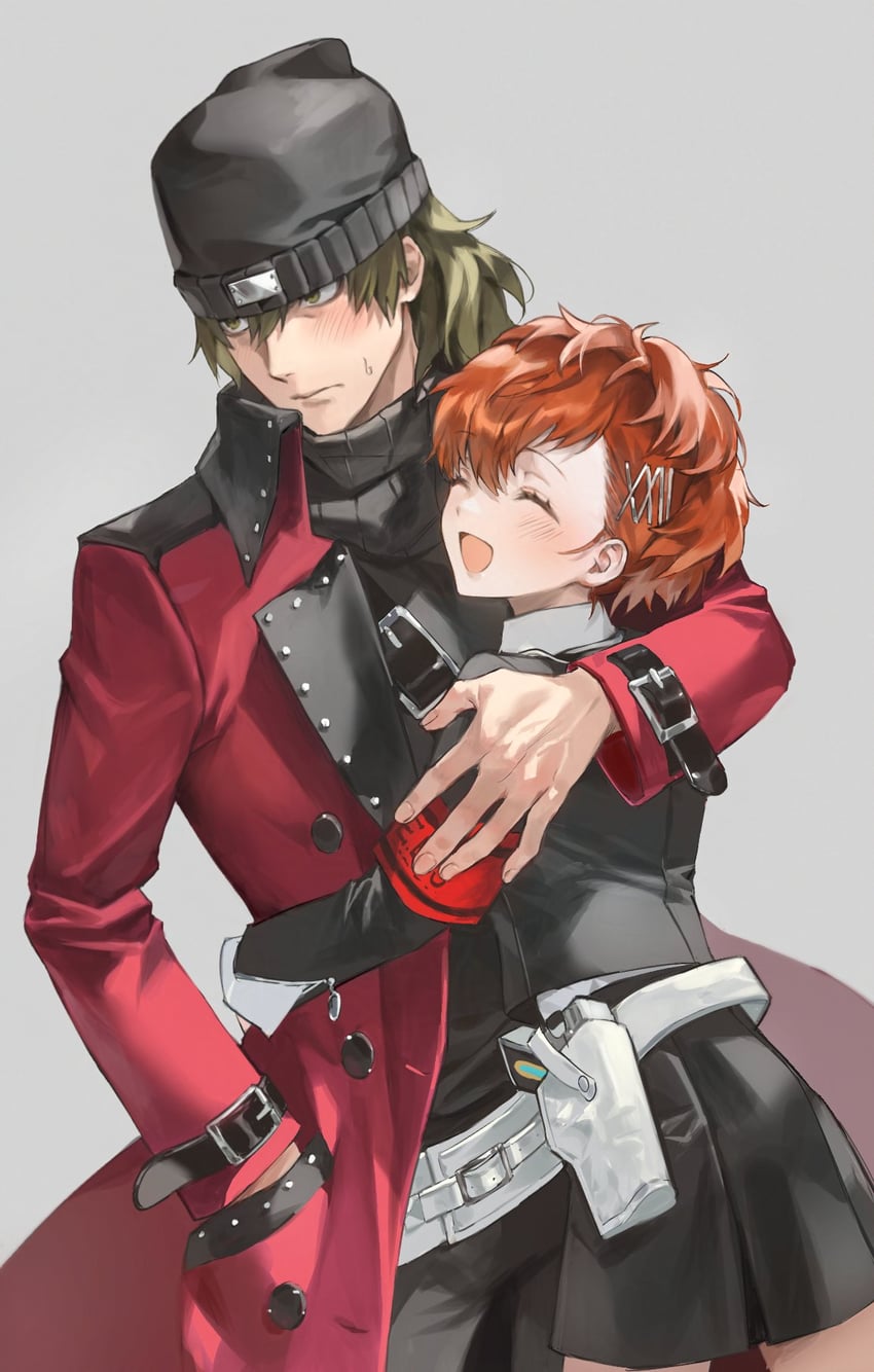 shiomi kotone and aragaki shinjirou (persona and 2 more) drawn by gb_dumf