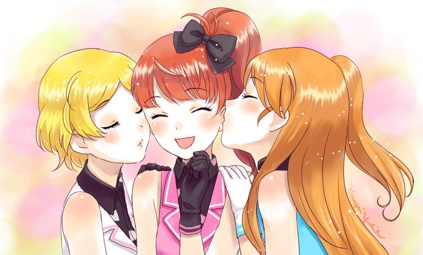 harune aira, amamiya rizumu, and takamine mion (pretty series and 2 more) drawn by kanagai_yukiko