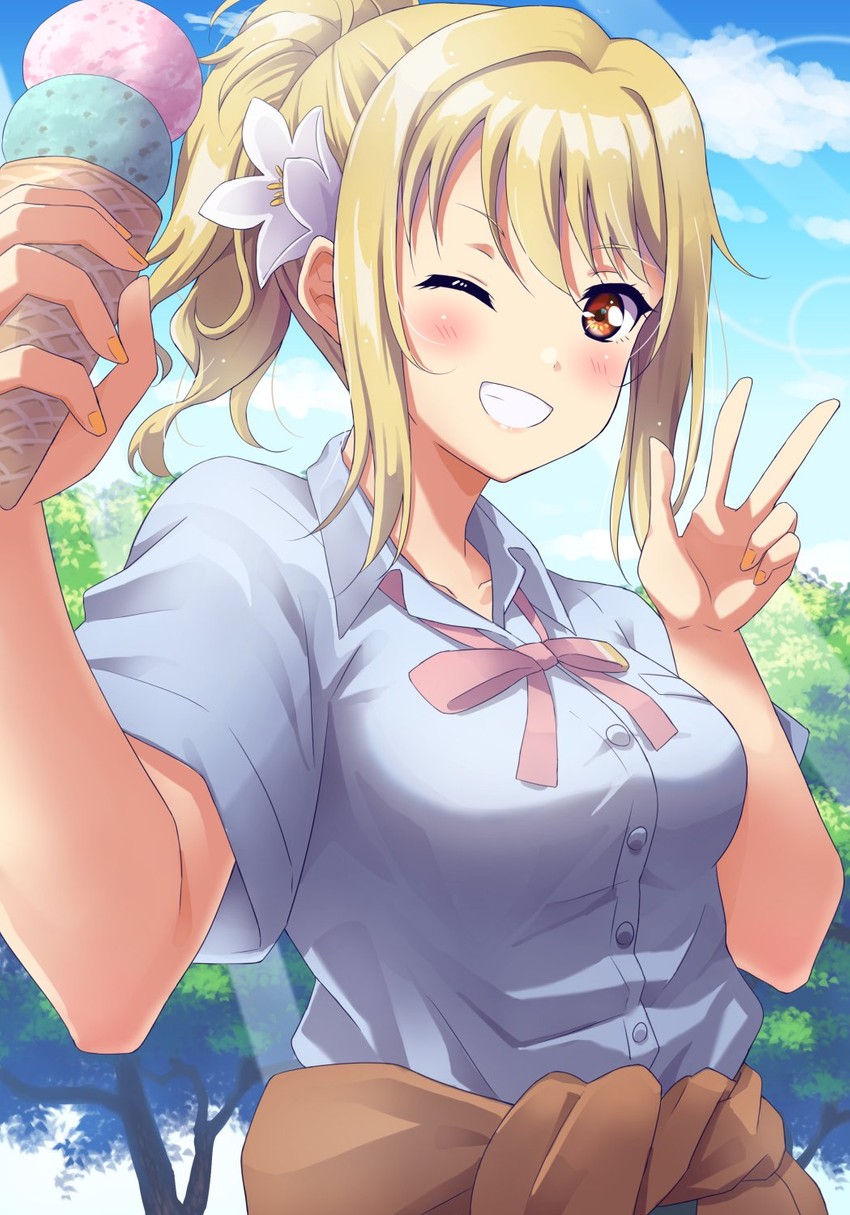 miyashita ai (love live! and 1 more) drawn by qy73